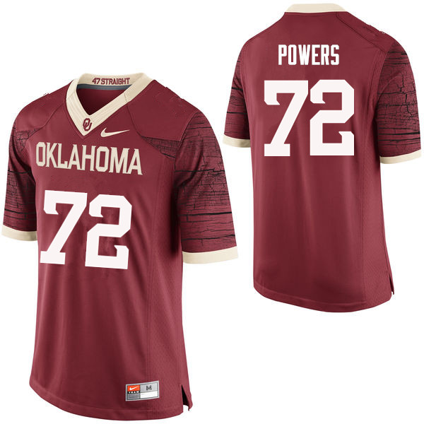 Oklahoma Sooners #72 Ben Powers College Football Jerseys Limited-Crimson